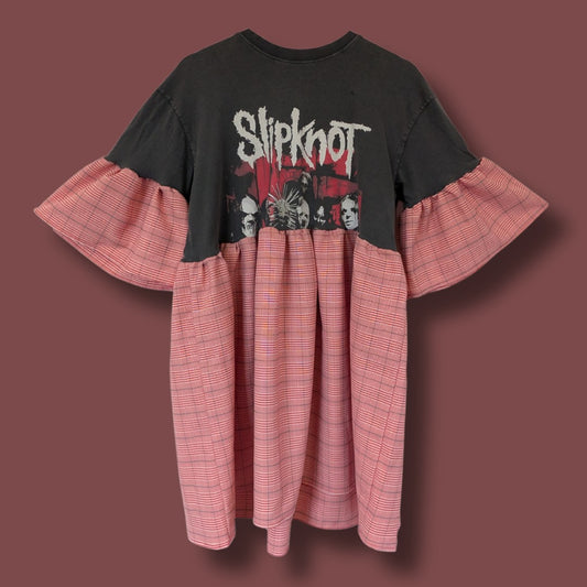 Slipknot - Red & White Check Smock Dress (L)