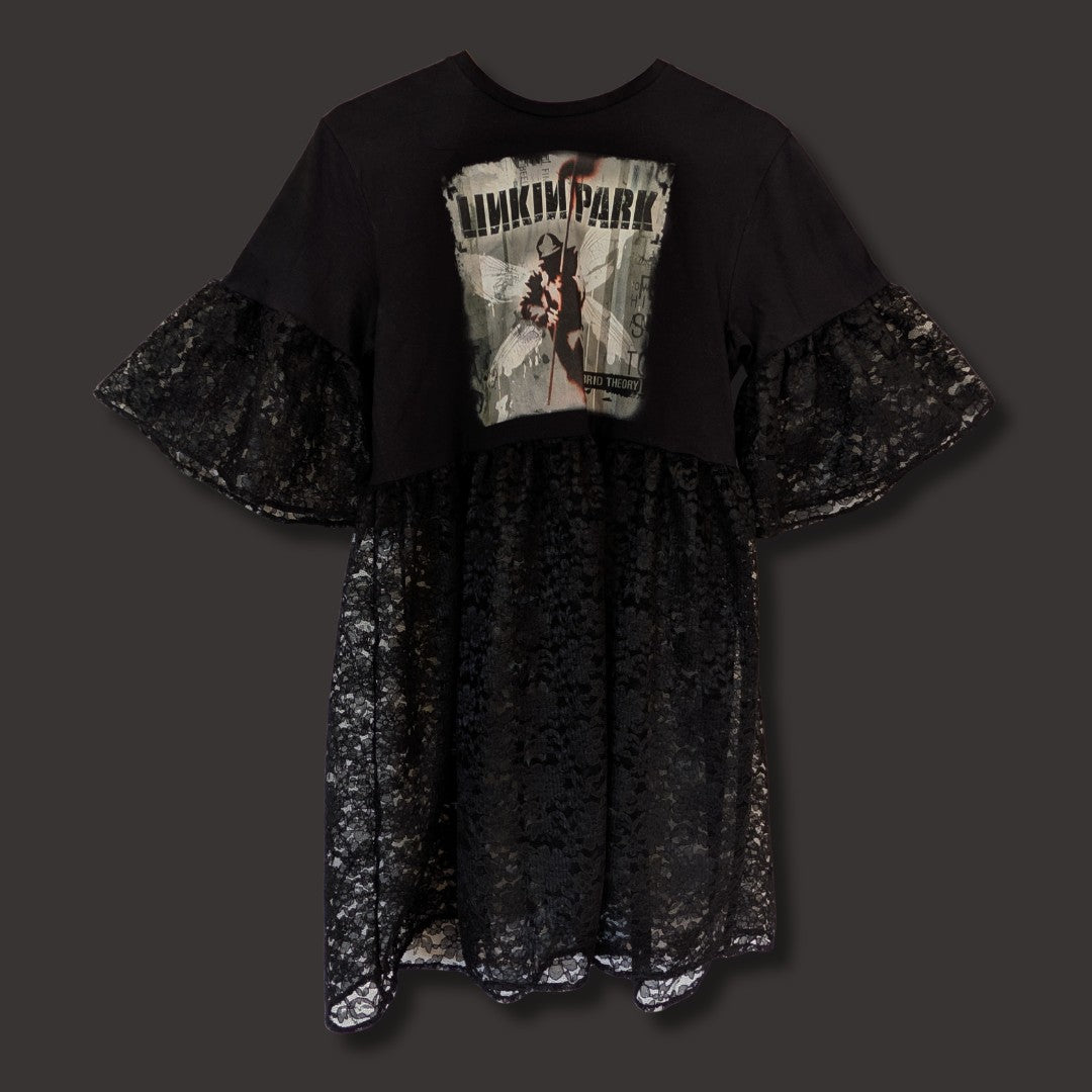 Linkin Park - Black Lace Smock Dress (S)