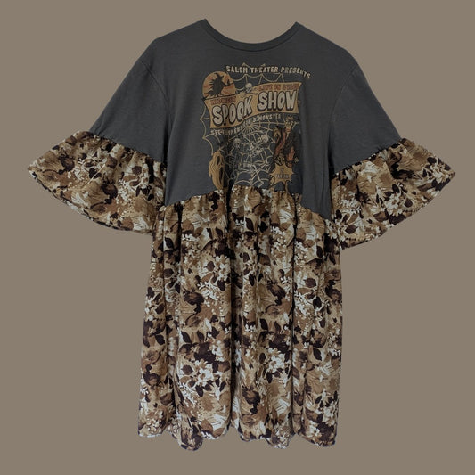 Salem Spook Show - Vintage Floral Print Smock Dress (S)
