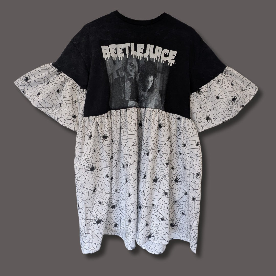 Beetlejuice - Spiderweb Print Smock Dress (M)