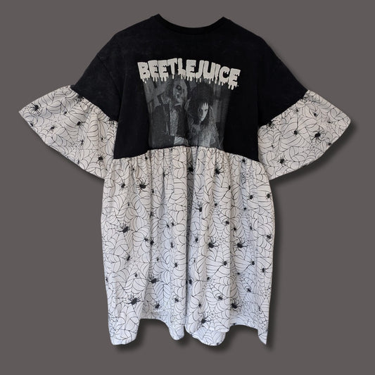 Beetlejuice - Spiderweb Print Smock Dress (M)