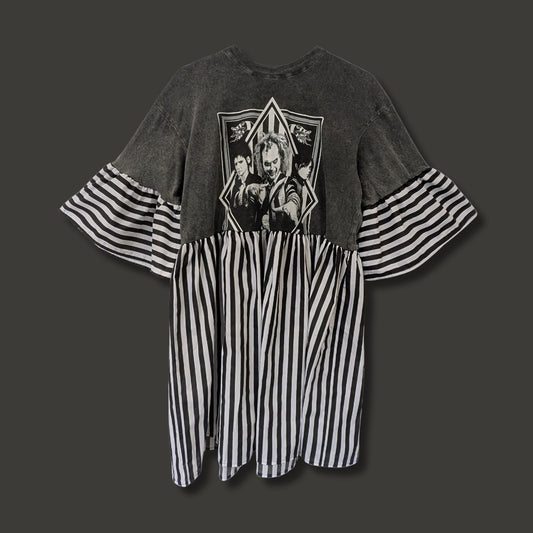 Beetlejuice - Black & White Stripe Smock Dress (S/M)