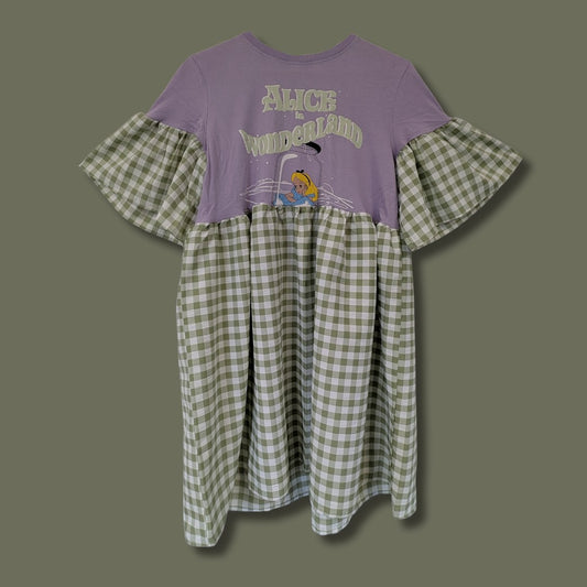 Alice in Wonderland - Green Gingham Smock Dress (S/M)