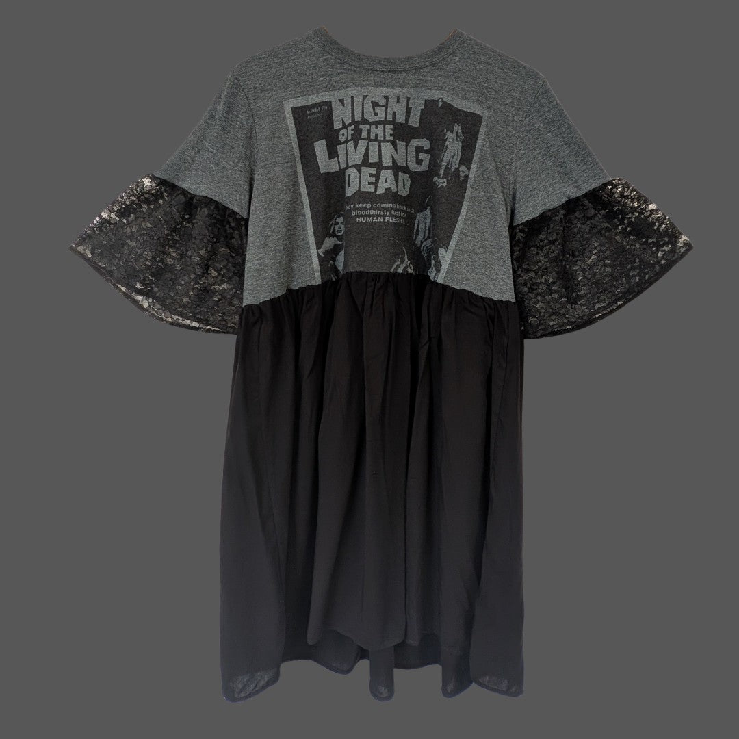 Night of The Living Dead - Black Smock Dress with Lace Sleeves (S/M)