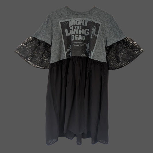 Night of The Living Dead - Black Smock Dress with Lace Sleeves (S/M)