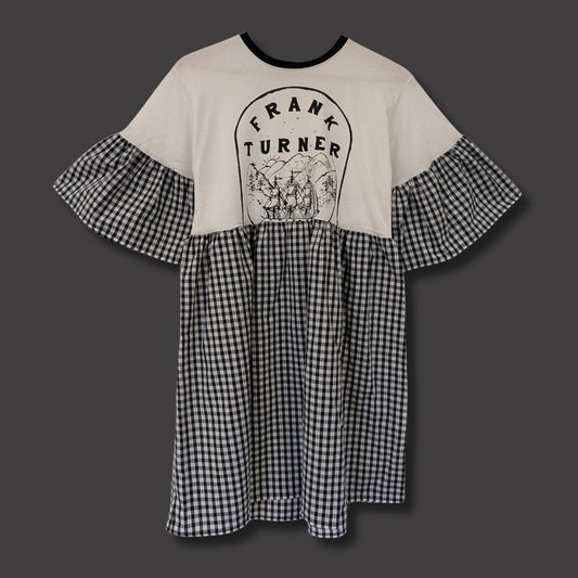 Frank Turner - Black & White Gingham Smock Dress (S)