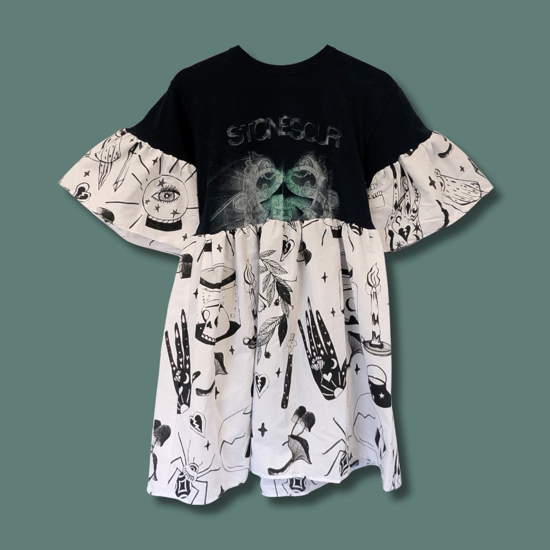 Stone Sour - Witchy Illustration Print Smock Dress (S)