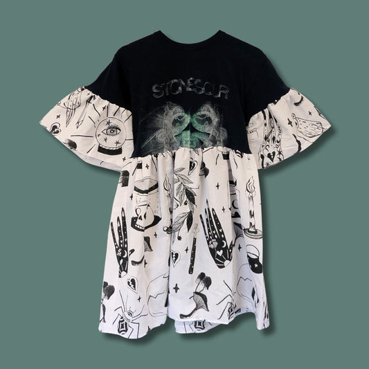 Stone Sour - Witchy Illustration Print Smock Dress (S)