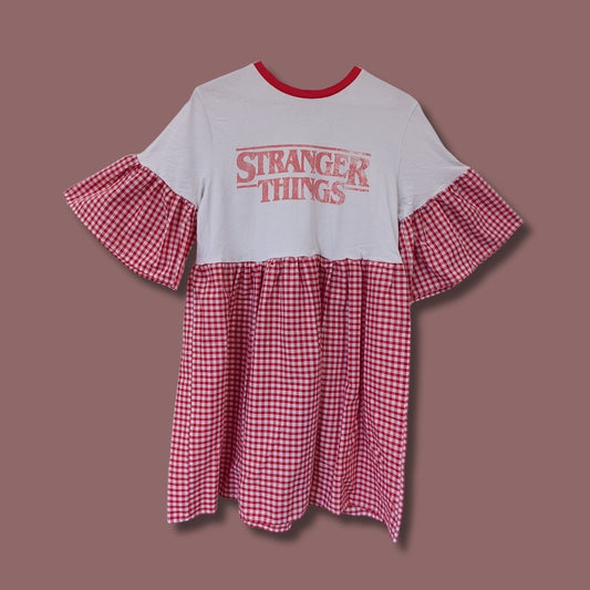 Stranger Things - Red & White Gingham Smock Dress (S/M)