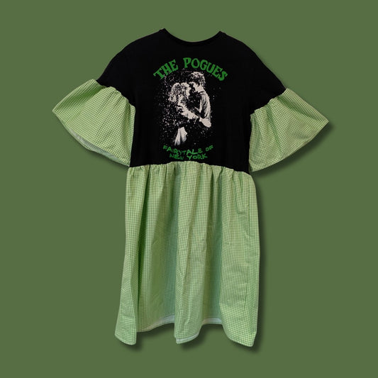 The Pogues Christmas - Green Gingham Smock Dress (S)