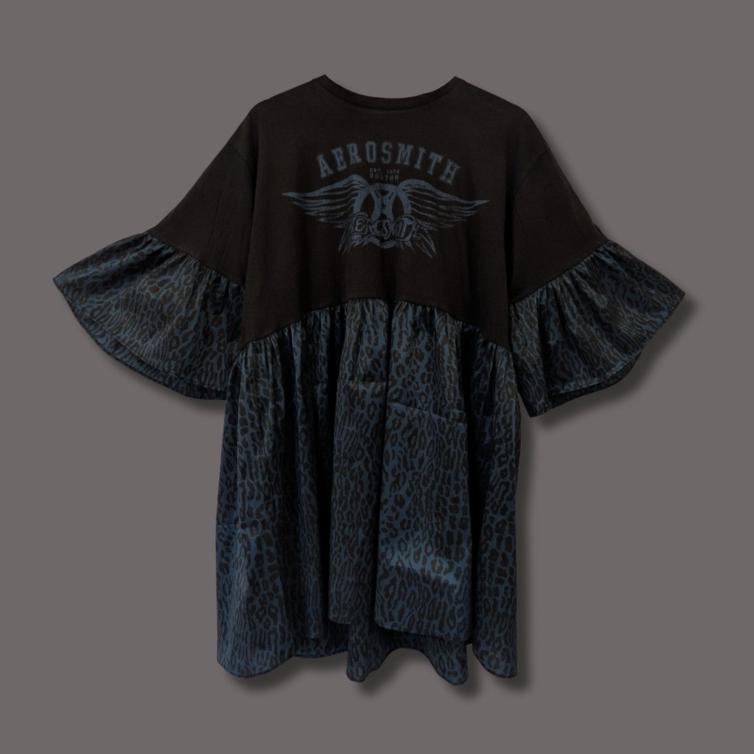 Aerosmith - Blue Leopard Print Smock Dress (XL/2XL)