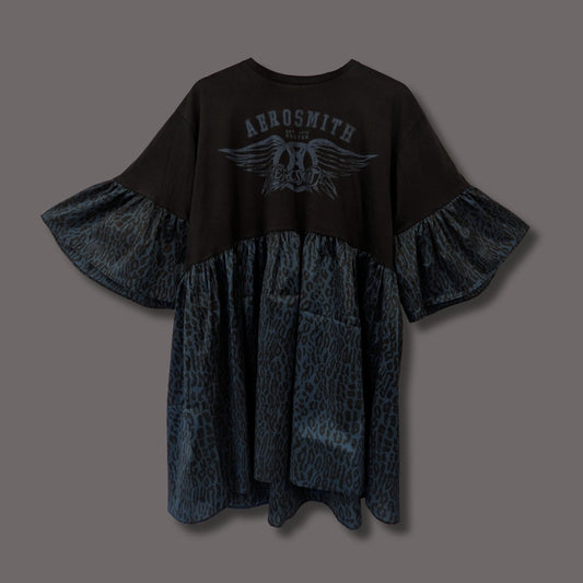 Aerosmith - Blue Leopard Print Smock Dress (XL/2XL)