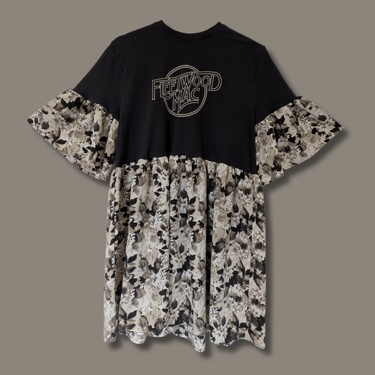 Fleetwood Mac - Grey Floral Print Smock Dress (M)