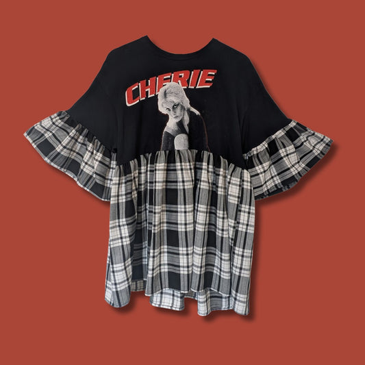 Cherie Currie - Black & White Tartan Smock Dress (M/L)
