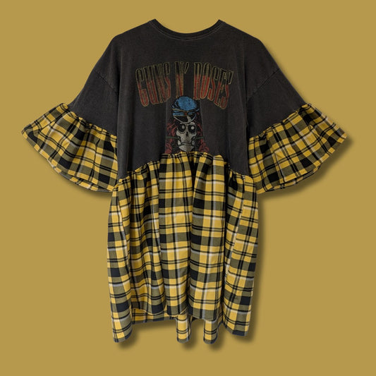 Guns n' Roses - Yellow Tartan Smock Dress (2XL)