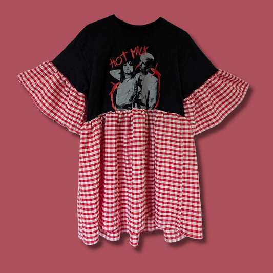 Hot Milk - Red Gingham Smock Dress (M)