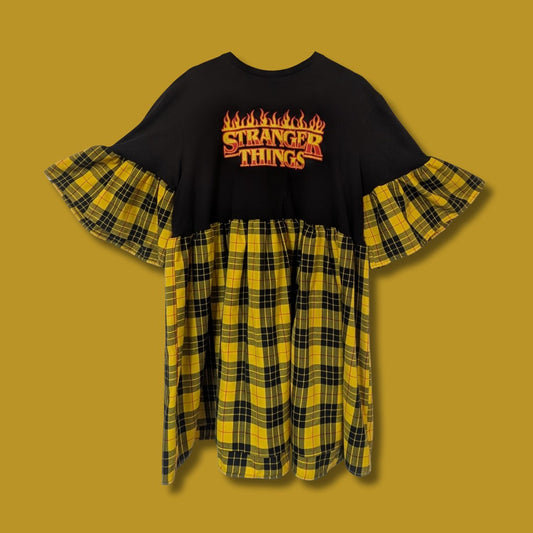 Stranger Things - Yellow Tartan Smock Dress (3XL)