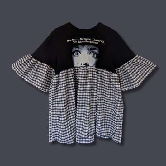 Scream - Navy Gingham Smock Dress (L)