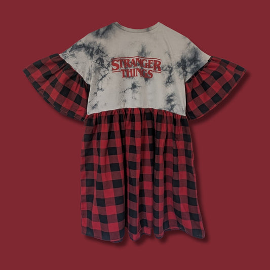 Stranger Things - Black & Red Check Smock Dress (M)