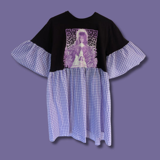 Labyrinth - Lilac Gingham Smock Dress (L)