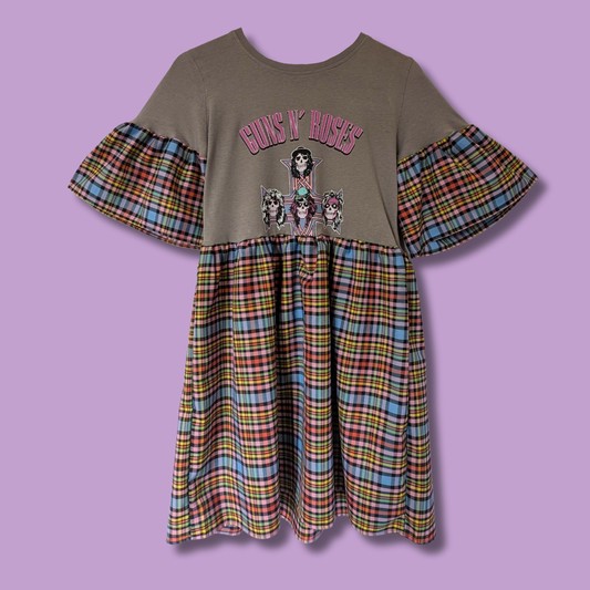 Guns n' Roses - Rainbow Tartan Smock Dress (XS/S)