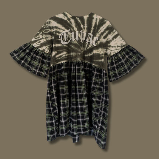 Tupac - Green Tartan Smock Dress (L)