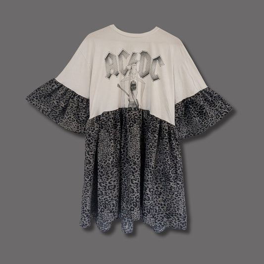 ACDC - Grey Leopard Print Smock Dress (XL)