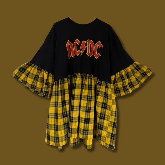 ACDC - Yellow Tartan Smock Dress (3XL/4XL)