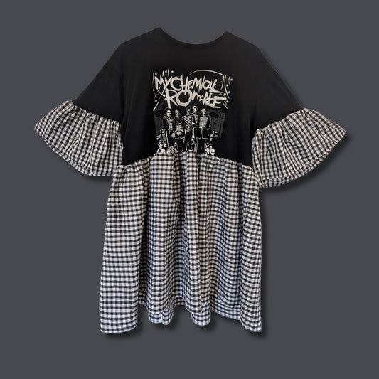 My Chemical Romance - Black & White Gingham Smock Dress (2XL)