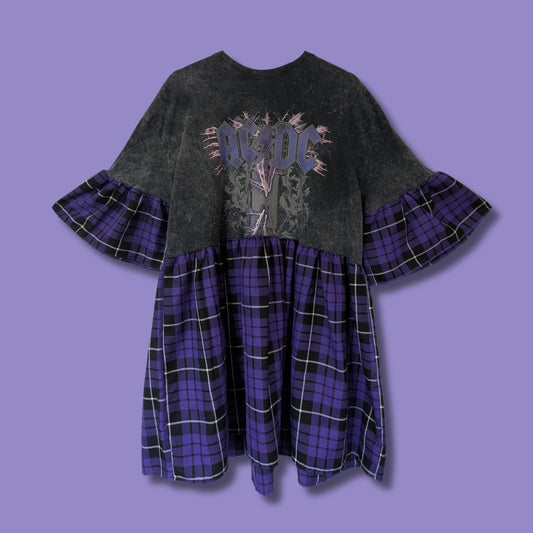 ACDC - Purple Tartan Smock Dress (2XL)
