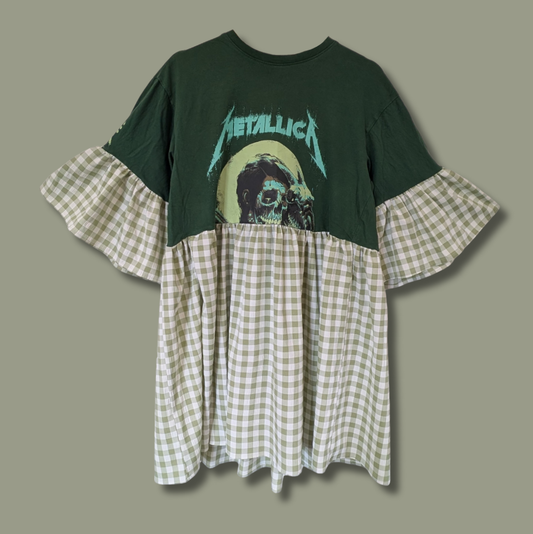 Metallica - Green Gingham Smock Dress (L)