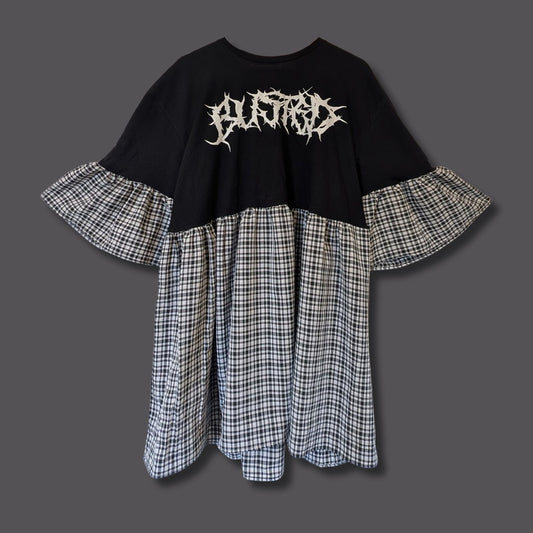 Busted - Black and White Tartan Smock Dress (2XL/3XL)