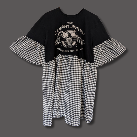 The Gaslight Anthem - Black Gingham Smock Dress (XL)