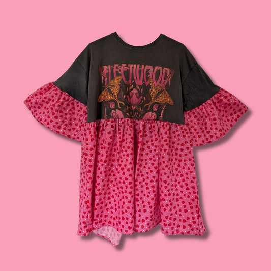 Fleetwood Mac - Pink Heart Print Smock Dress (L/XL)