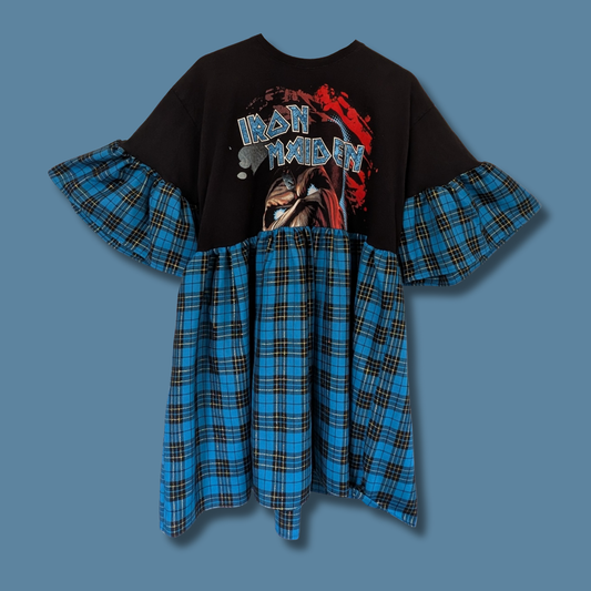 Iron Maiden - Blue Tartan Smock Dress (2XL)