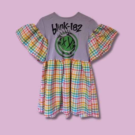 Blink-182 - Rainbow Gingham Smock Dress (XS/S)