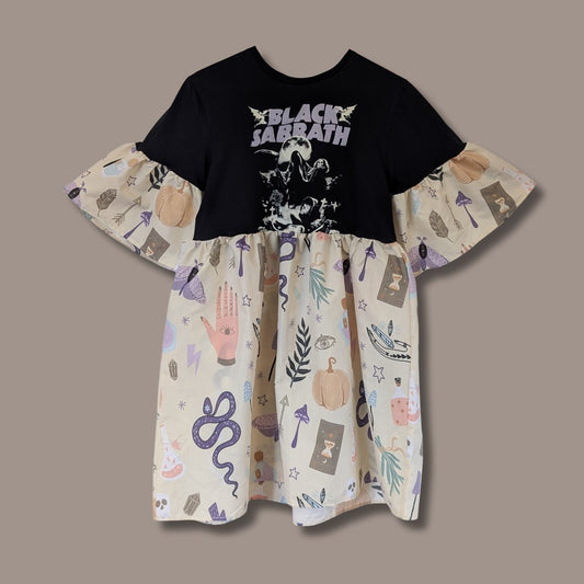 Black Sabbath - Spooky Illustration Print Smock Dress (S)