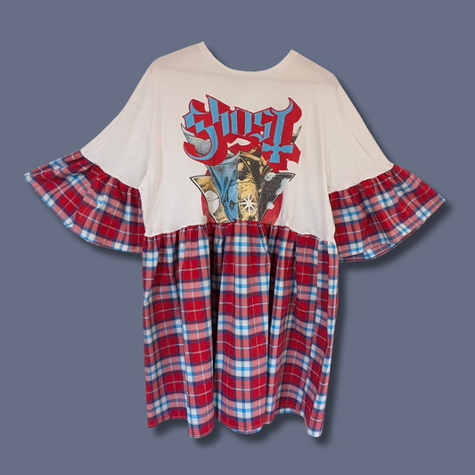 Ghost - Red & Blue Tartan Smock Dress (3XL)