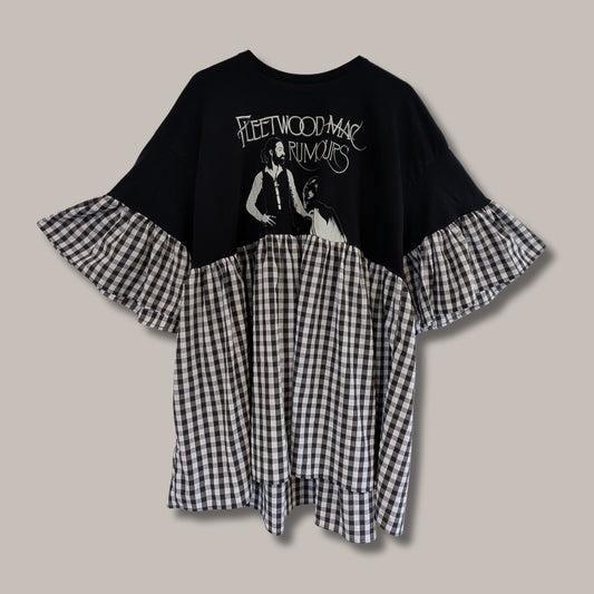 Fleetwood Mac - Black Gingham Smock Dress (2XL)