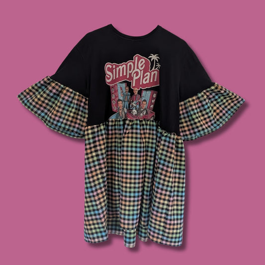 Simple Plan - Rainbow Gingham Smock Dress (2XL)