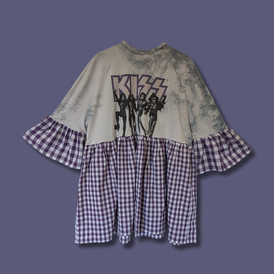 KISS - Purple Check Smock Dress (3XL)