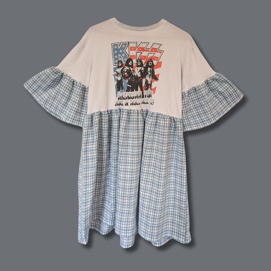 KISS - Blue Tartan Smock Dress (M/L)
